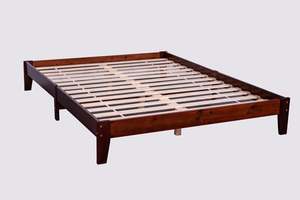 Bed Frames And Bases: Hartland Solid Wood Bed Base Single Walnut