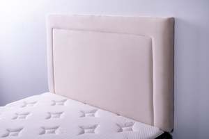 Jessamine Headboard Beige Velvet Single