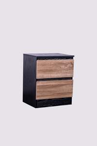 Top Selling: Woodsy Bedside Table Black + Oak