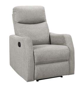 Armchairs: Brylee Light Grey Recliner 1 Seater