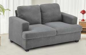 4 Seater Couches: Chenille Grey 2 Seater Sofa