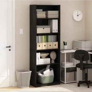 Display Cabinet Sideboard: Espresso Five Tiers Bookshelf