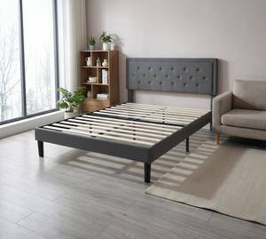 Bed Frames And Bases: Miro Bed Fram Dark  Grey Full (Double)