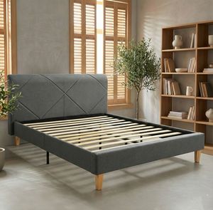 Nolan bed Frame Grey Queen