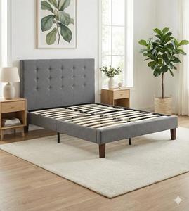 Wallath Bed Frame Grey Full (Double)