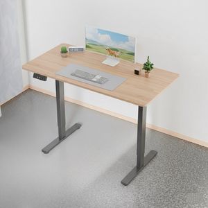 Top Selling: Electra Ergo Single Motor Sit Stand Desk Walnut with Black Legs 1.4m