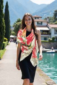 All: Silk & Wool Scarf - Pomegranate