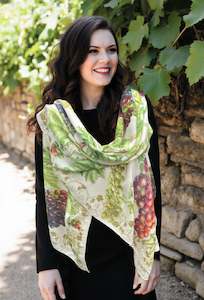 All: Silk & Wool Scarf - Grapes