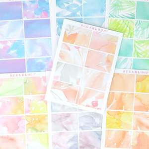 Half Box Appointment Labels Bujo Planner Stickers: 1.5 in (38 mm) wide & 1 in (25 mm) tall