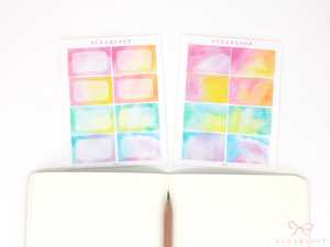 Full Half Quarter Boxes: Half Box Appointment Label Stickers For Journals and Planners: 1.5in (38 mm) wide