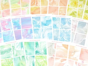 Full Half Quarter Boxes: Full Boxes Lined Checklist Bujo Planner Stickers: Various Colors