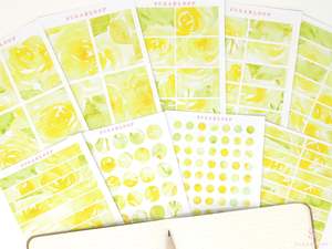 Color Palette Deco Stickers for Journals & Planners: Yellow