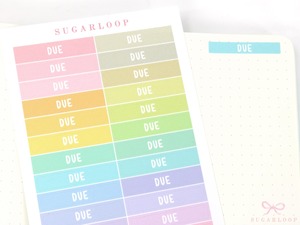 Due Header Title Sticker Labels for Planners and Bujo Journals: 1.5 in (38  mm) &hellip;
