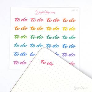 Header Titles Strips: To Do Header Stickers for Planners & Bujo Journals: Rainbow
