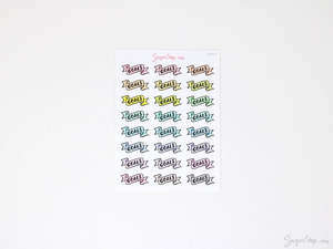 Goals Header Stickers for Planners & Bujo Journals: Pastel