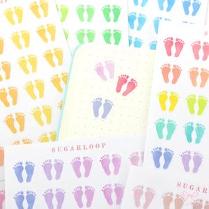 Baby Footprint Planner Stickers: Milestone  Pedicure  Physio