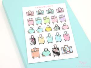 Travel Trip Holiday Bujo Planner & Journal - Icons and Deco Stickers