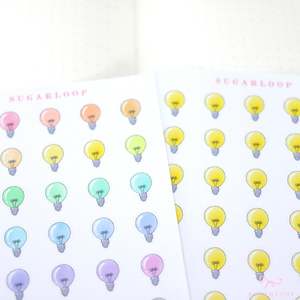Light Bulb Idea Electricity Bill Bujo Planner Stickers