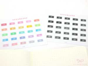 Pay Day Dollar Bill Icon Planner & Journal Stickers: Rainbow or Neutral
