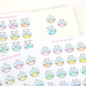 Icons Doodles: Dog Cat Pet Icons - Bath Grooming Planner & Bujo Journal Stickers