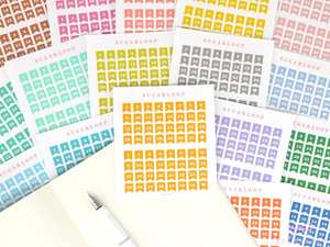 Days Dates Months: Colorful Mini Date Flag Planner and Journal Stickers: 0.25 in (6 mm)