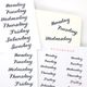 Days of The Week Ink Wash Script Journal and Planner Stickers: 1in (25 mm) 1.5in&hellip;