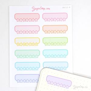 Daily Trackers: Cute Kawaii Style Weekly Habit Tracker Bujo Planner Stickers: Rainbow