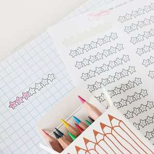 Daily Trackers: Weekly Sidebar Habit Tracker Bujo Planner Stickers: 1.5in (38mm) Wide
