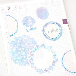 Flake Floral Deco Washi Paper Stickers for Journals Planners & Bujo