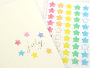Dots To Do Checklists: Stars Planner and Journal Stickers: Journaling Checklist Watercolor (8mm)