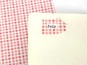 New Releases: Washi Paper Printed Pattern Sheet for Planners and Journals: Red Gingham