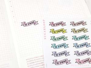 Header Titles Strips: To Email Banner Planner and Journal Stickers: Pastel  Journaling Labels