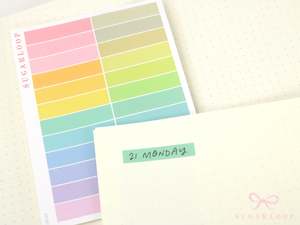 Header Titles Strips: Rainbow Pastel Header Planner and Journal Stickers: Functional Divider Strips