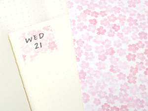 Washi Paper Stickers: Washi Paper Deco Pattern Sheet for Planners and Journals: Sakura  Cherry Blossom  Watercolor