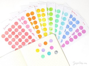 Dot Round Circle Bujo Planner Stickers: 0.5” (12 mm)