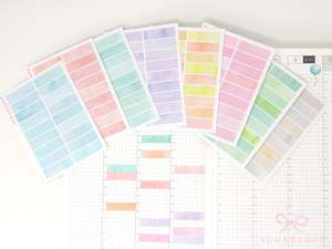 New Releases: Hobonichi Cousin One Hour Hourly Time Block Stickers: Weekly  Writable  Watercolor