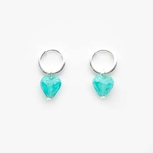 Amore: AMORE | Turquoise Glass Hearts