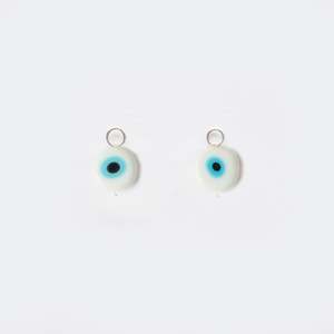 CHARMS | White Greek Evil Eyes