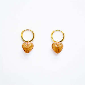 Products: 1 LEFT AMORE | Brown Glass Hearts