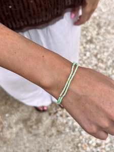 Bracelets: 2 LEFT STACK ME Bracelet | Seafoam