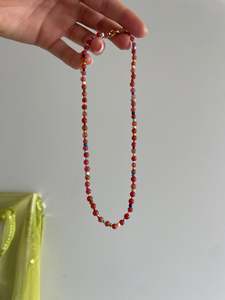 Bracelets: ONE-OFF Rhubarb Multi Necklace