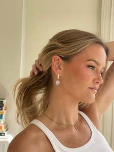 Earrings: ONE-LEFT CHUNKY AMORE | Lilac Floral