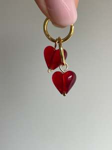 Earrings: Limited Edition AMORE | Teardrop Strawberry Jam