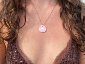 New: ONE-OFF Italian Coin | Light Pink Necklace
