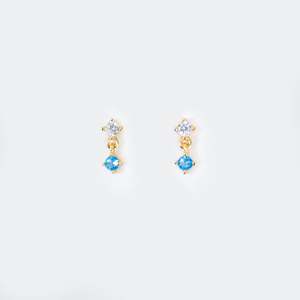 Products: ONE LEFT Droplet Studs | Cobalt