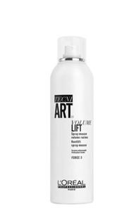 Products: Loreal Techni Art Volume Lift 250ml