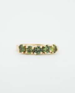 Zoe Mcbride: Green Sapphires & 9ct Yellow Gold