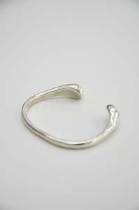 Zoe Mcbride: Drip Cuff in Silver