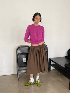 Bottoms: Tie Skirt in Chocolate