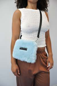 Bags: Fluffy Bag in Baby Blue